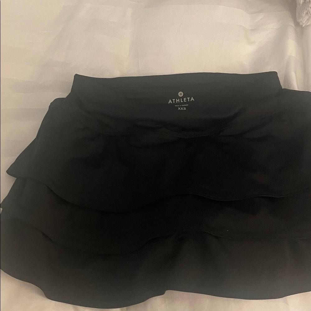 Athleta Women's Black Tiered Mini Skirt